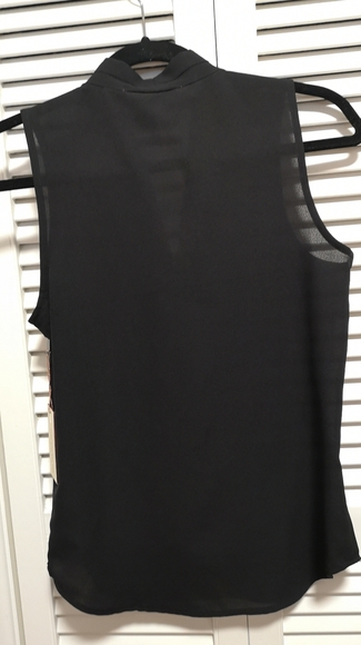 Dex Solid Woven Blouse sleeveless shirt tank top - Picture 3 of 7